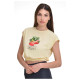 Target Γυναικεία αμάνικη μπλούζα Elastic Hem Single Jersey Crop Top